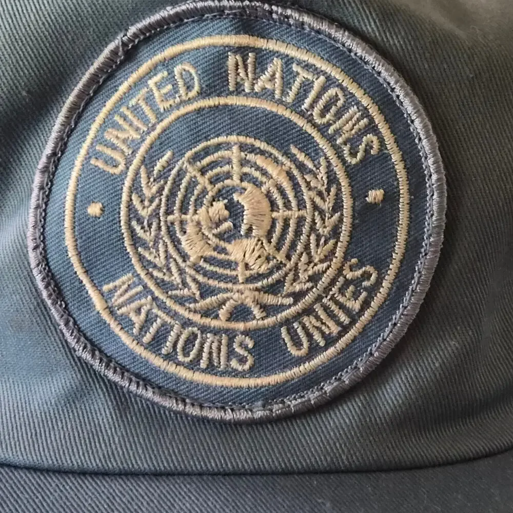 Vintage United Nations Nations Unies Snapback Hat Cap Blue GORPCORE Patch